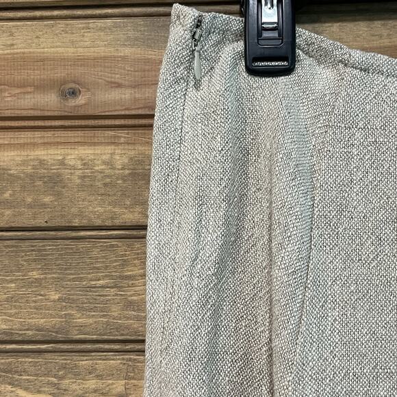 Free People Linen Blend Midi Tweed Skirt Size 10 Side Slouch Pockets - Picture 9 of 13